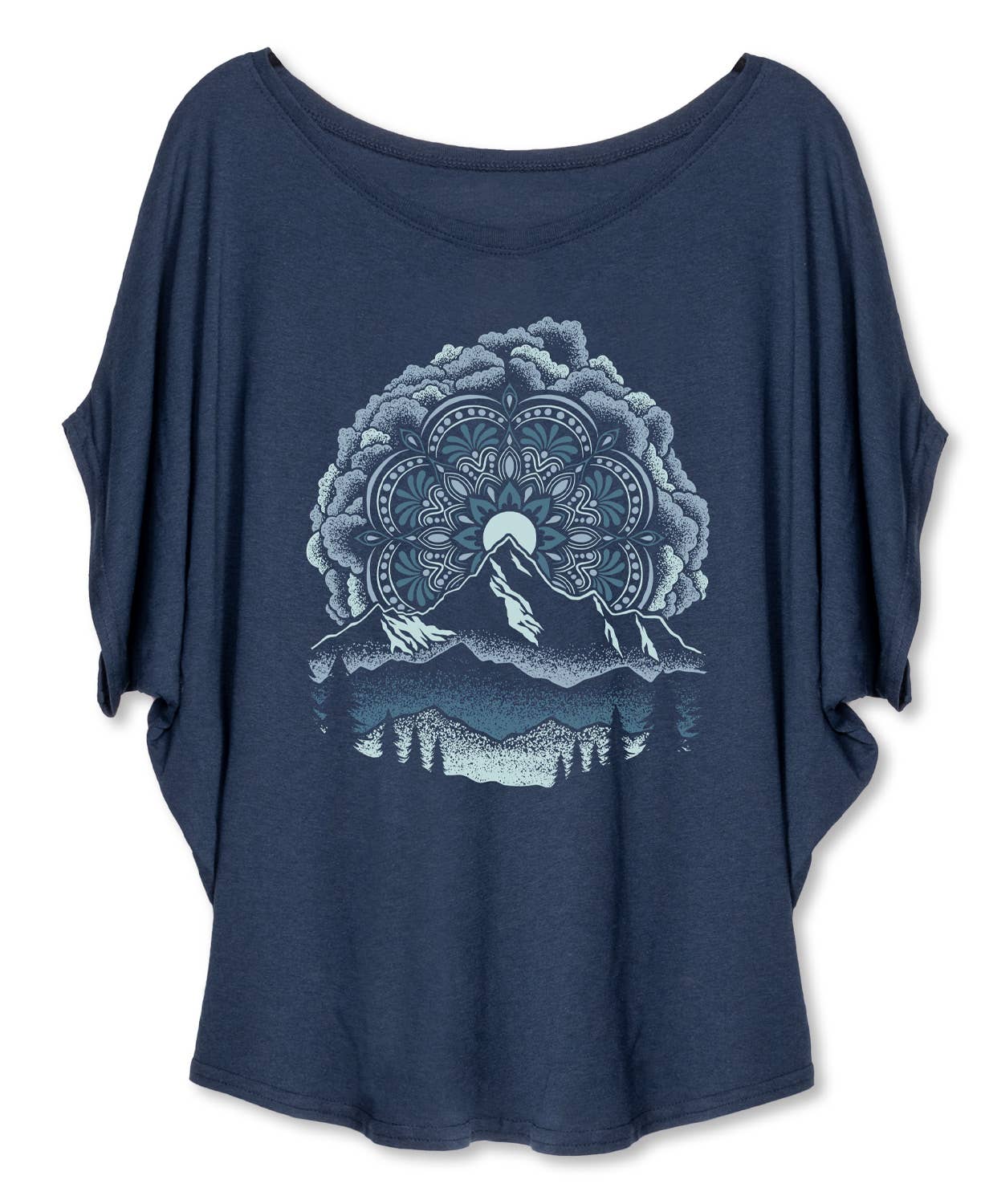 Summit Solstice Mandala Bamboo Viscose Dolman Top: Large