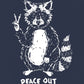 Peace Out Raccoon Organic T-Shirt by Soul Flower